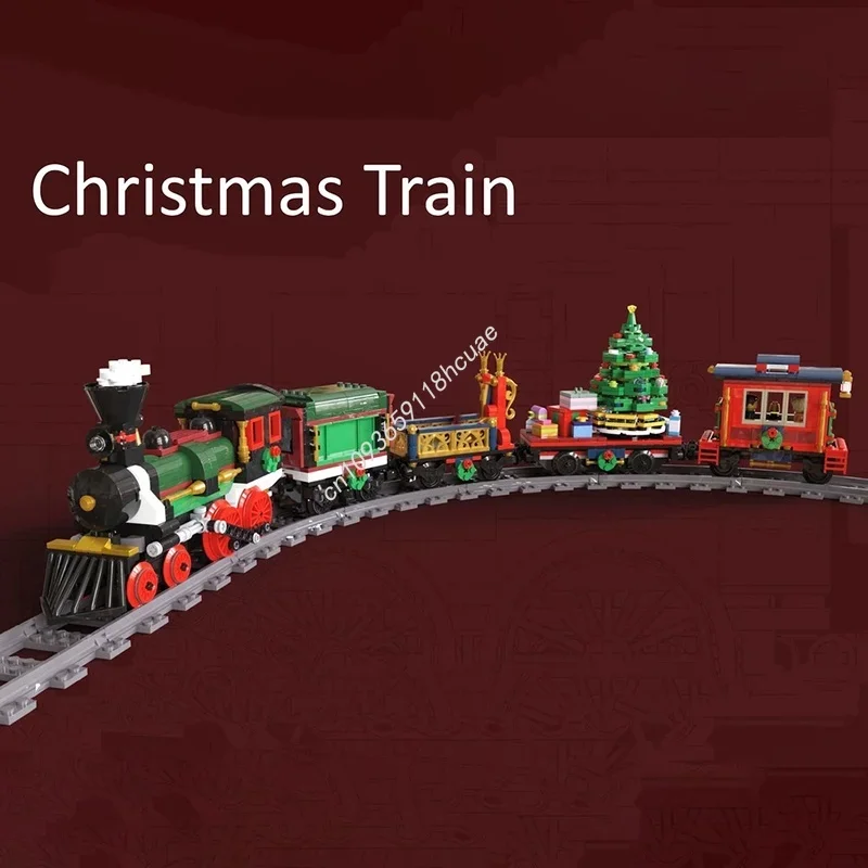 

1084pcs MOC Motorized And Improved Christmas Train Creator Model Toys Building Gift Blocks Assemble DIY Idea Education Brick