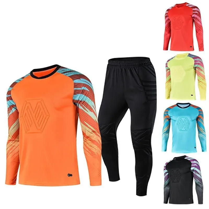 Football Goalie Jersey Equipment Child Adult Same Style Collision Pad Buffer Goalkeeper Suit