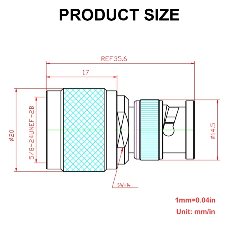 Conectores antenas BNC cobre, macho para fêmea, para transmissão segura sinal