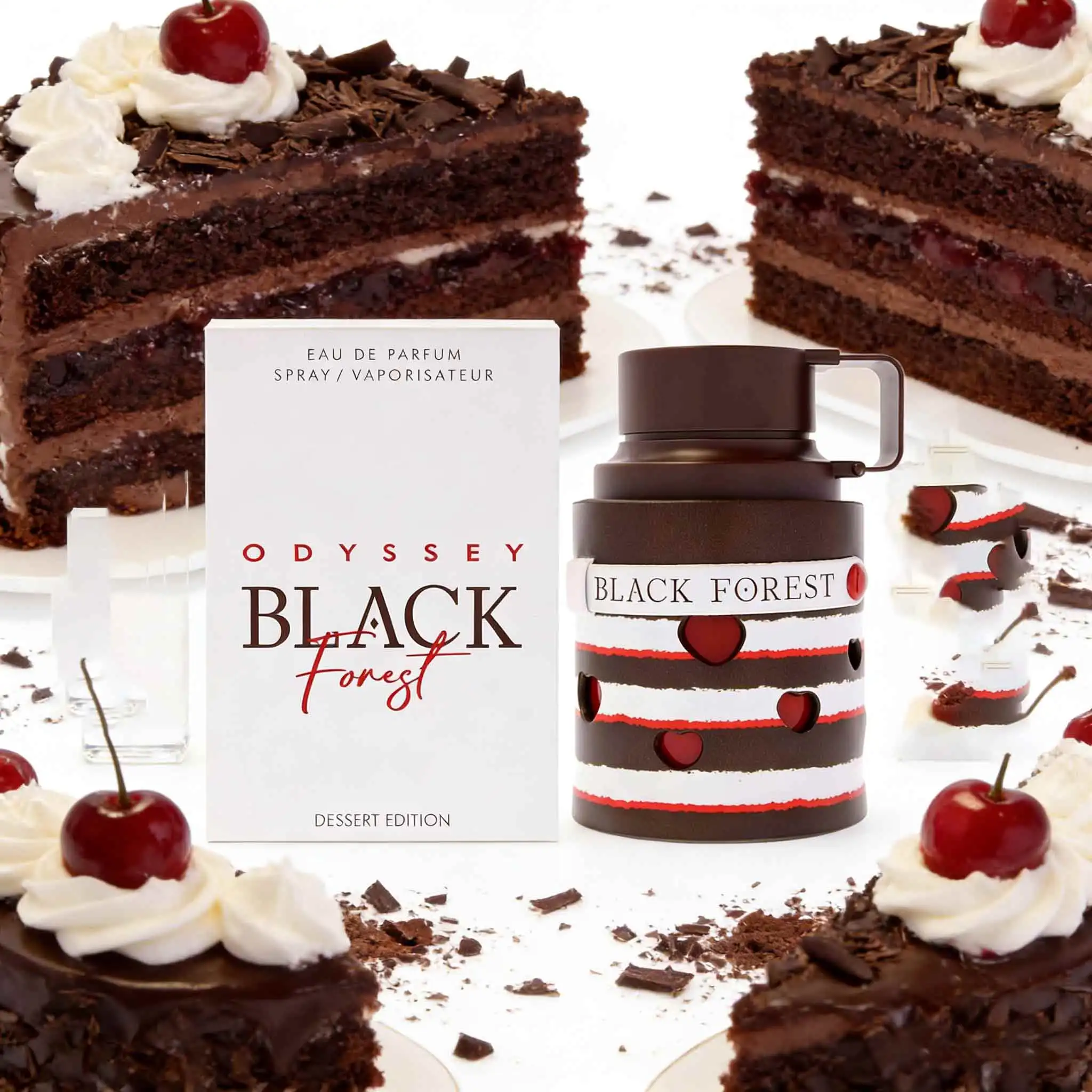 

Armaf Odyssey Black Forest Dessert Edition – sweet, spicy, wooden, delicious – neutral and durable perfume spray, 100ml