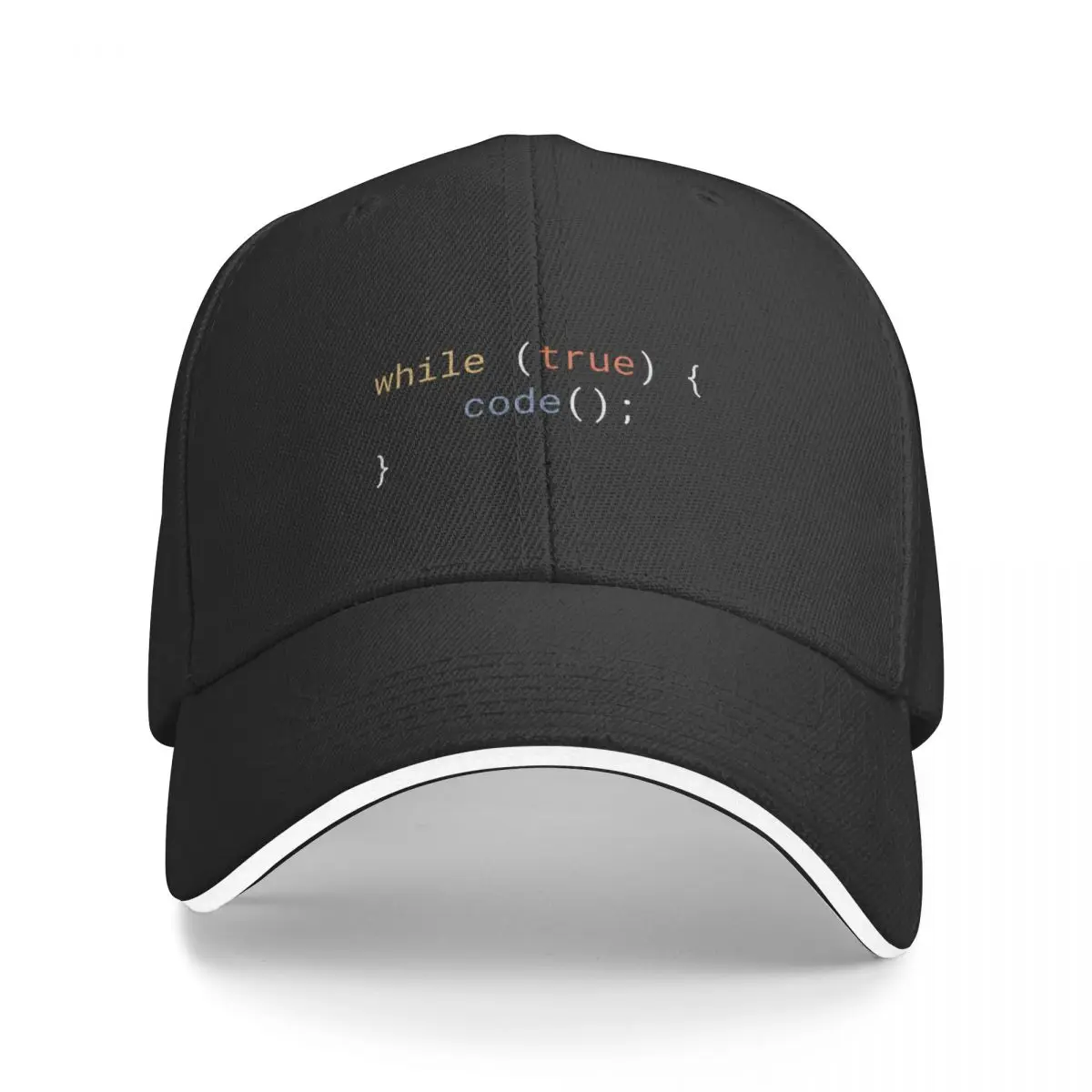 JavaScript - While True Code Baseball Cap party Hat sun hat Big Size Hat Golf Men Women's