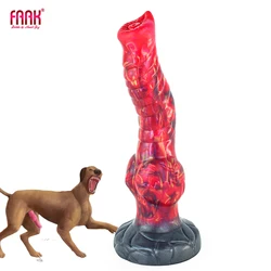 FAAK Various Style Dog Penis Monster Dildo Female Masturbators Silicone Realistic Penis Butt Plug Intimate Toys Big Sex Toy Shop