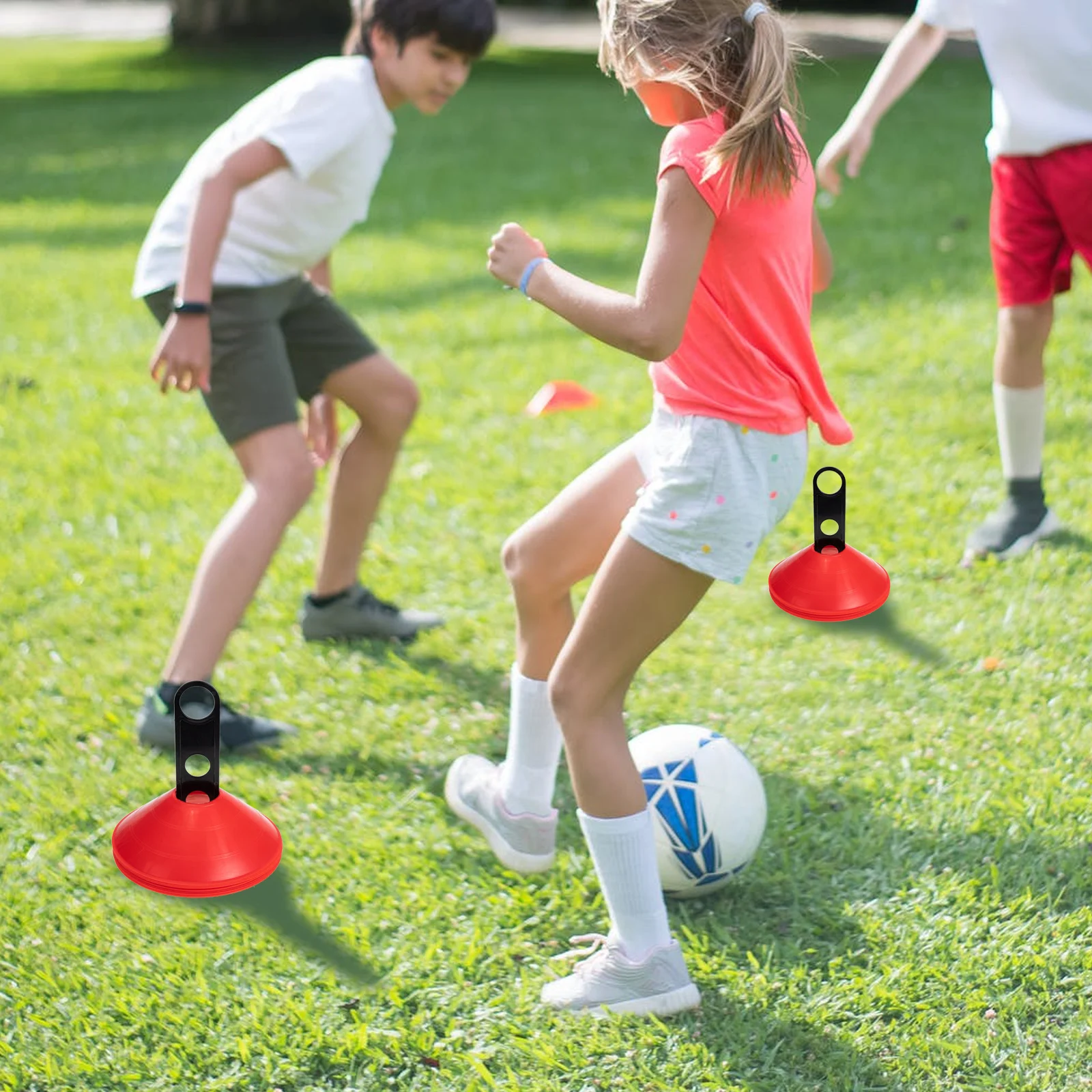 

Football Training Cones Soccer Discs Lightweight Durable PE ABS Mesh Bright Color Cone Shape Stackable Storage Practical Sports