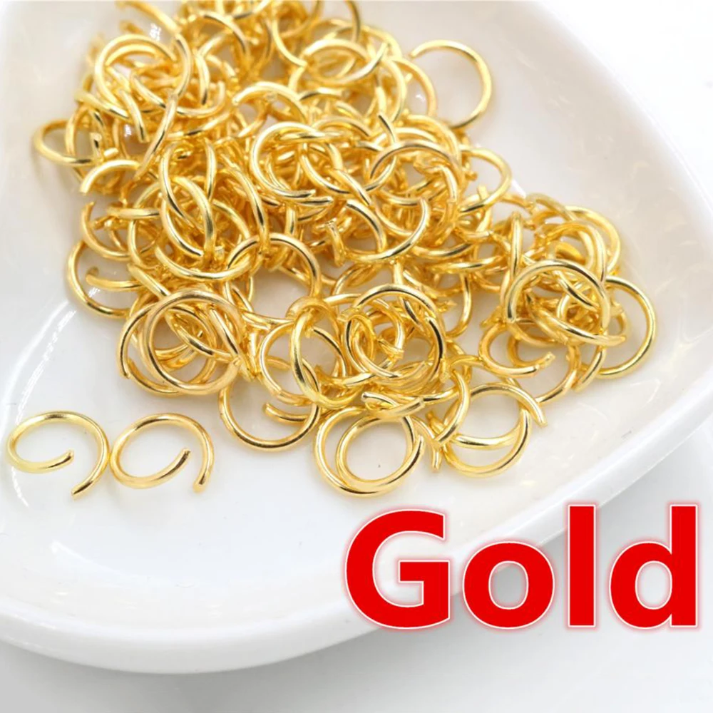 Open Loop Jump Rings 200pcs 4 5 6 7 8 10 mm Open JumpRings for DIY Jewelry Making Necklace Bracelet Findings Connector Supplies