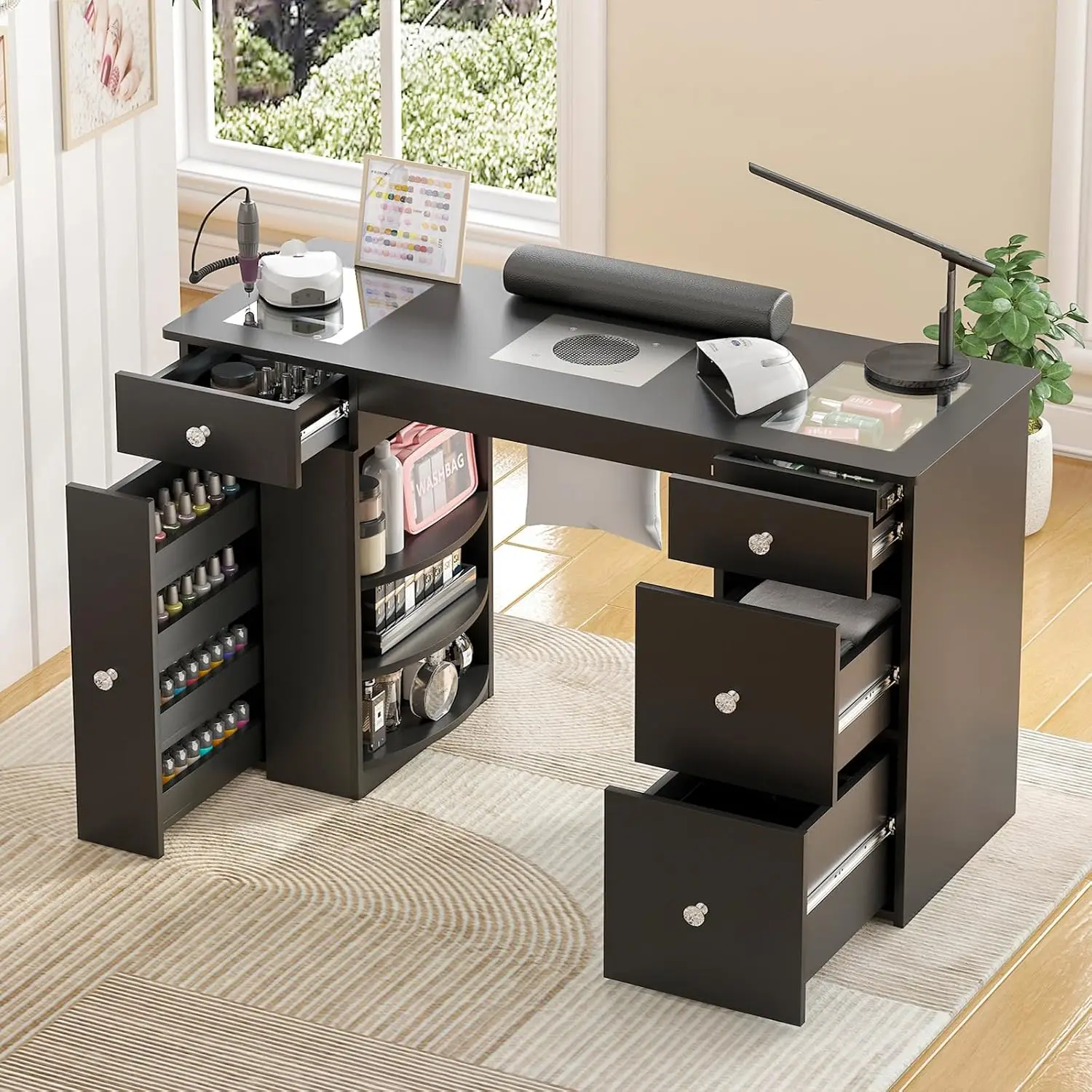Newly Designed Store-specific Nail Table With Multiple Customizable Storage Drawers