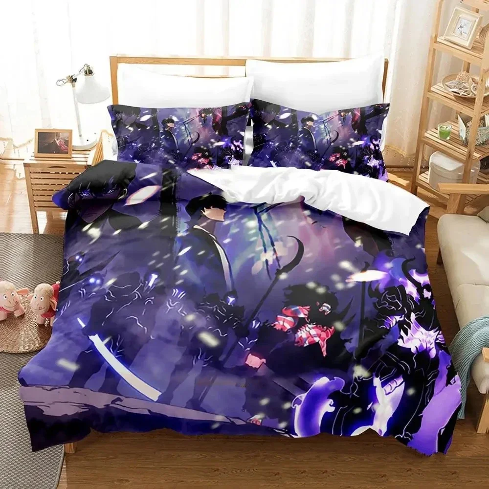

3D Printed Anime Solo Leveling Comforter Bedding Sets Comfortable Bedspreads Comforter Duvet Gift King Queen For Home Textiles