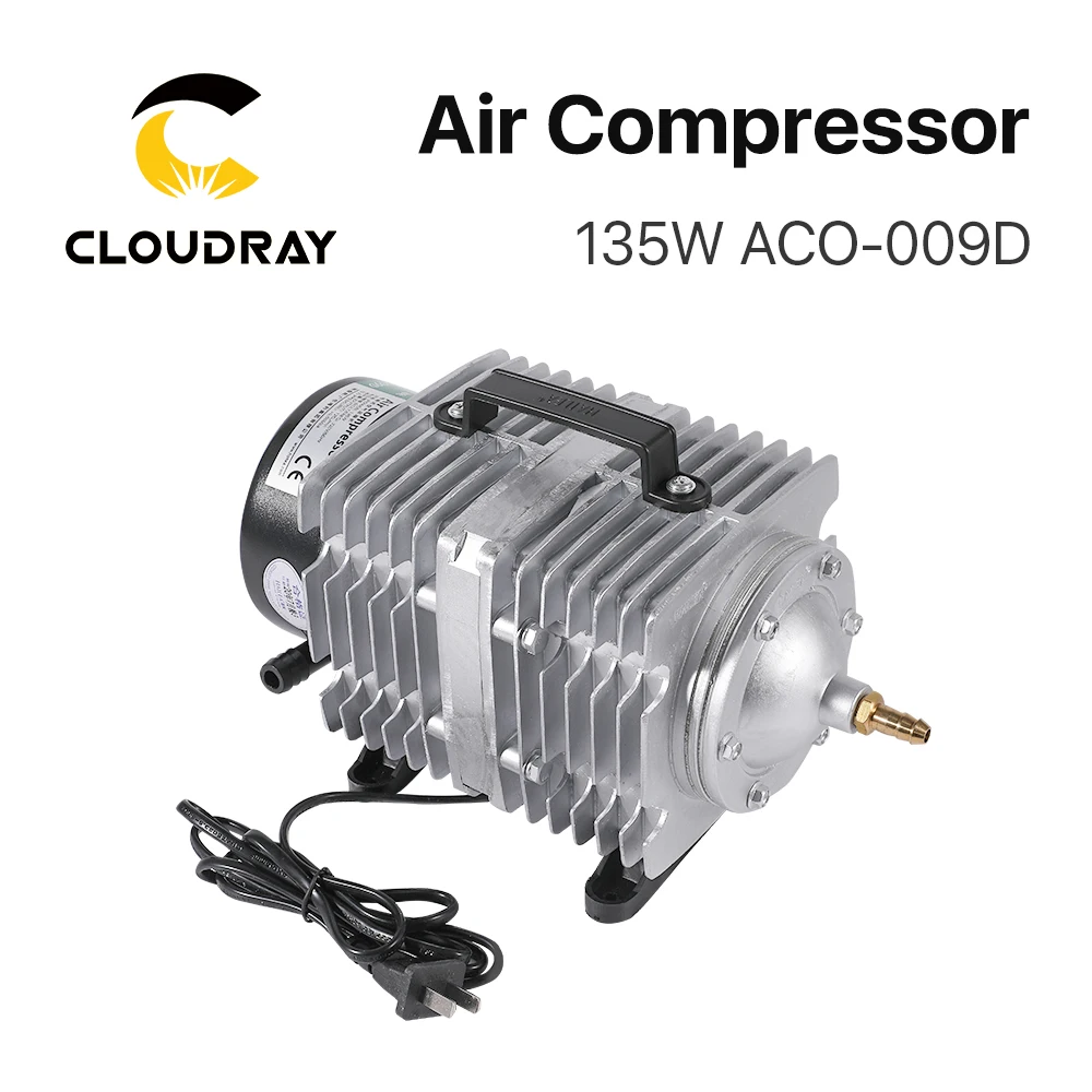 Cloudray 135W sprężarka powietrza elektryczna magnetyczna pompa powietrza do CO2 maszyna do laserowego cięcia i grawerowania ACO-009D