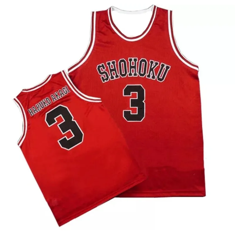 1-15 Anime Shohoku School Basketball Team Slam Dunk Jersey Cosplay Costume Sakuragi Hanamichi Rukawa Jersey Sports Wear Uniform