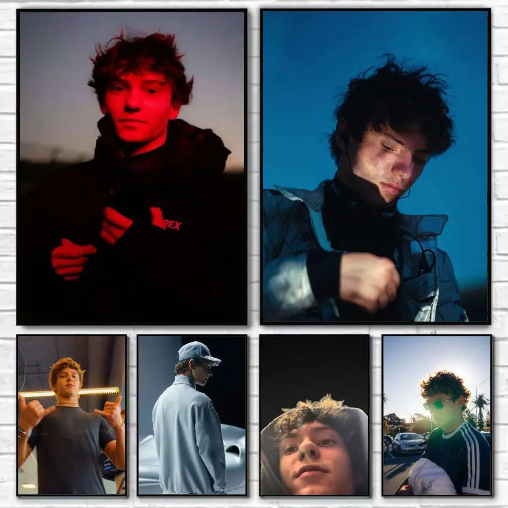 

Racing Thrill Star K-Kimi Antonelli Poster Self-adhesive Art Waterproof Paper Sticker Coffee House Bar Room Wall Decor