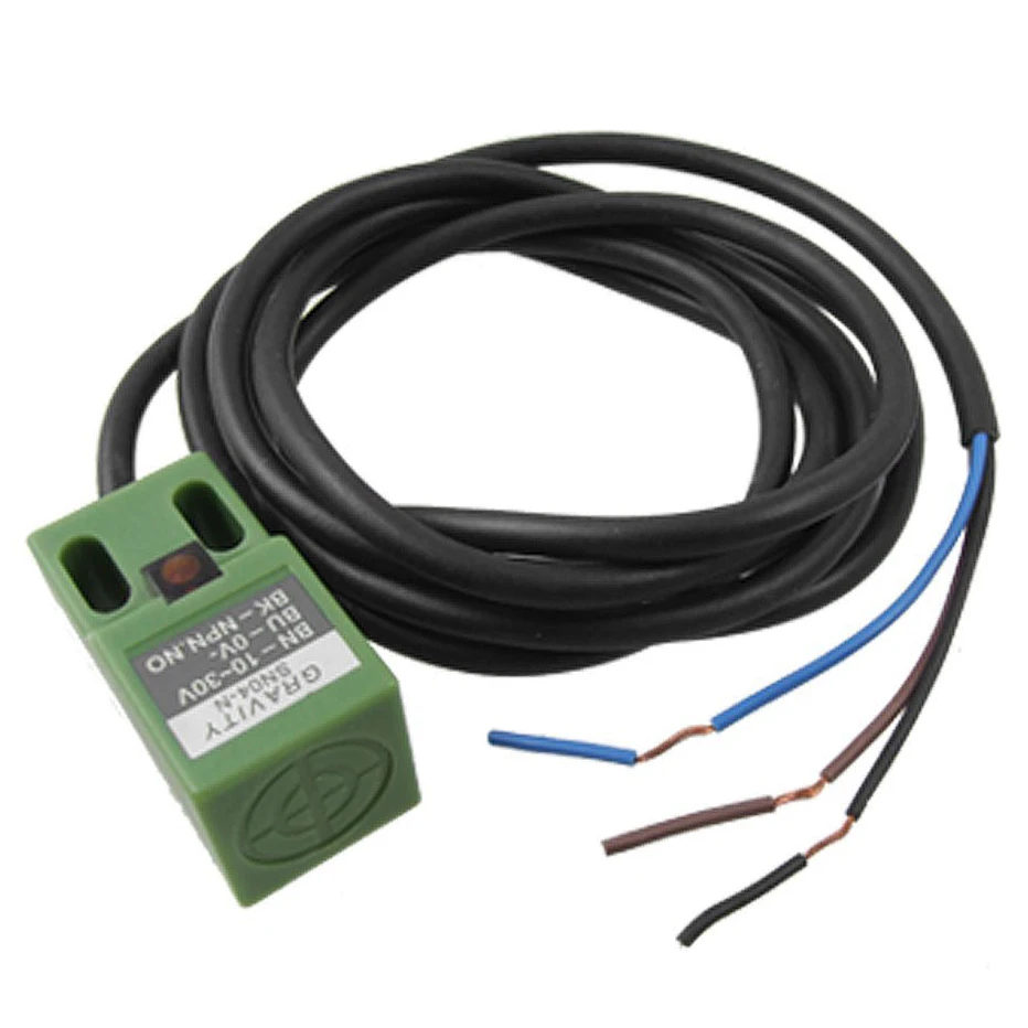 Interruptor de proximidad inductivo, Sensor de enfoque de 4mm, 3 cables, NPN, CC de 10-30V, SN04-N