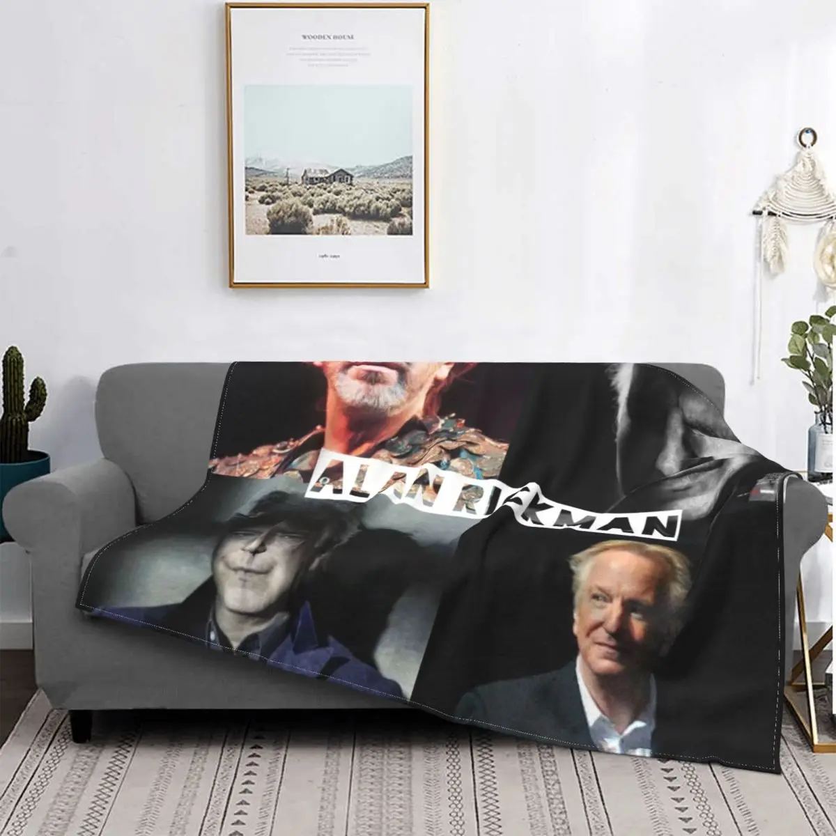 Alan Rickman Blanket Sheet Sofa Bed Dual Purpose Bedding Supply Home Decotation