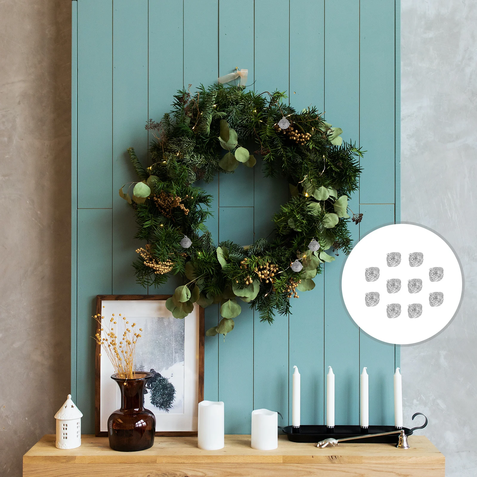 

10Pcs Electroplated Hollow Bells Tin Alloy Decorative Hanging Christmas Ornament DIY Craft Accessories Hollow Bells Key Ring