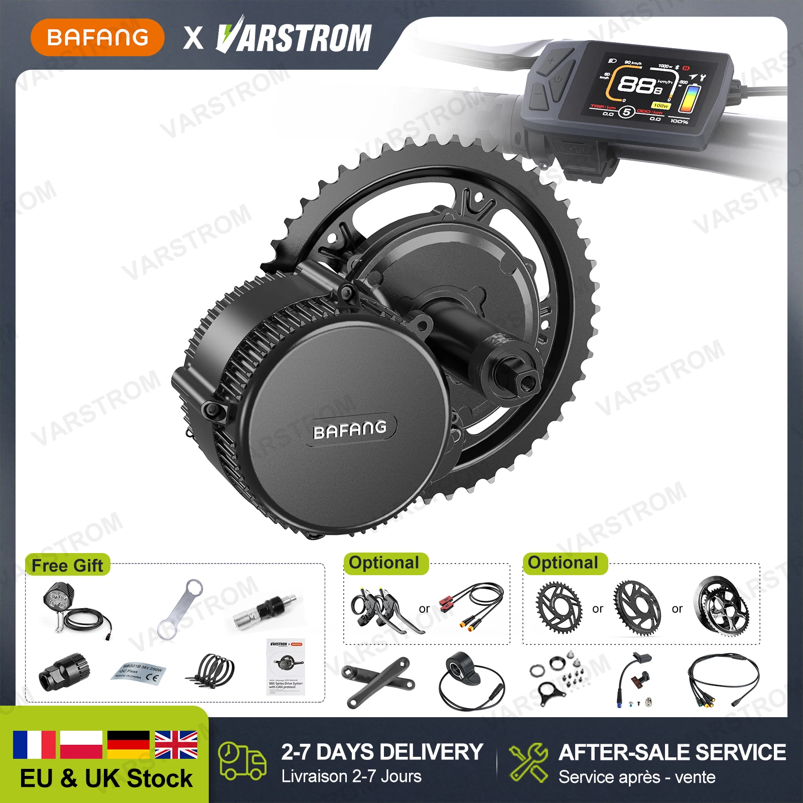 Bafang 750 واط 48 فولت عدة BBS02B BBS02 منتصف محرك المحرك eBike تحويل عدة دراجة كهربائية محرك قوي 68-100 مللي متر مع شاشة الكريستال السائل