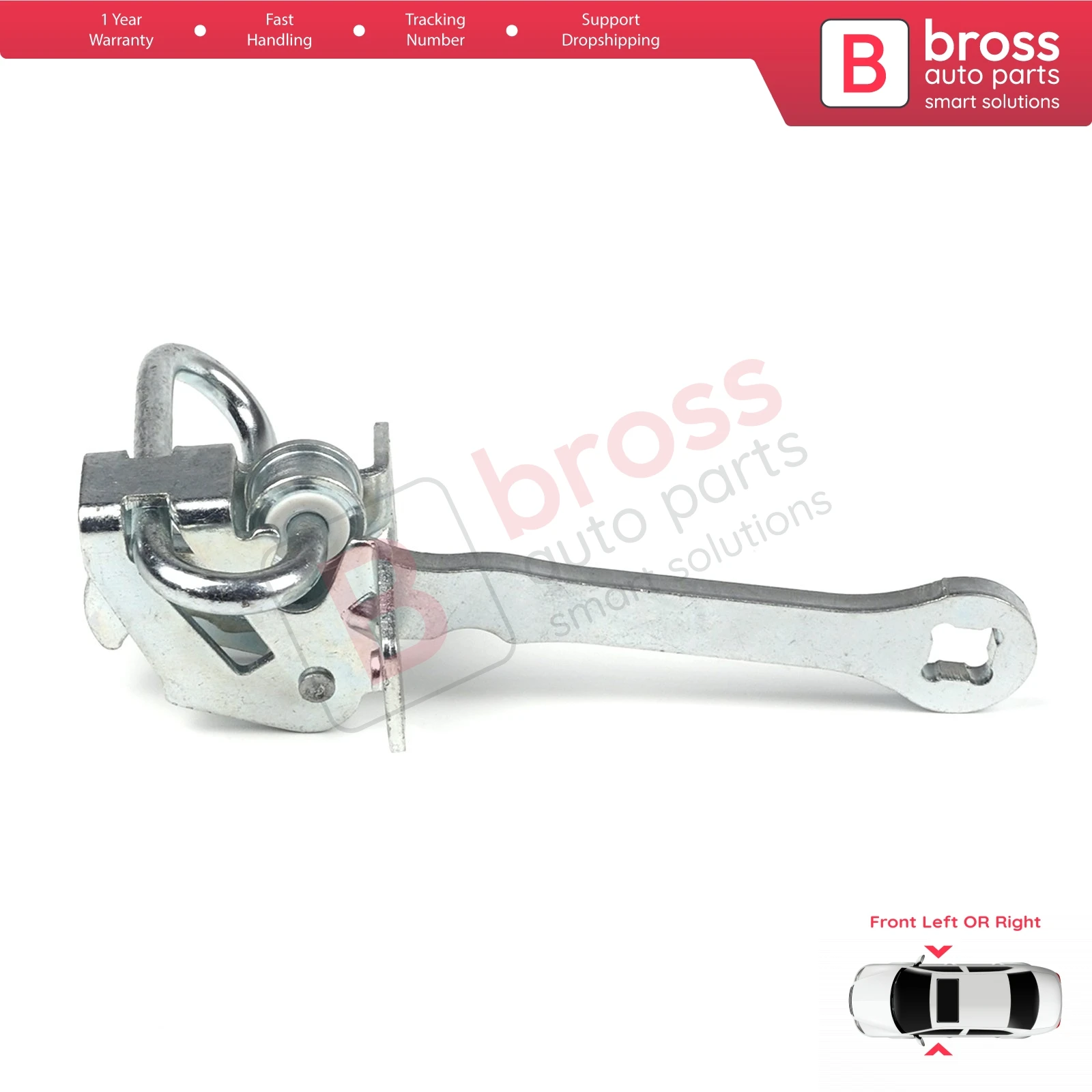 Bross Auto Parts BDP727 Front Door Hinge Stop Check Strap Limiter 5160232; 90564478 for Omega B1 B2 1994-2003; Catera 1997-2001