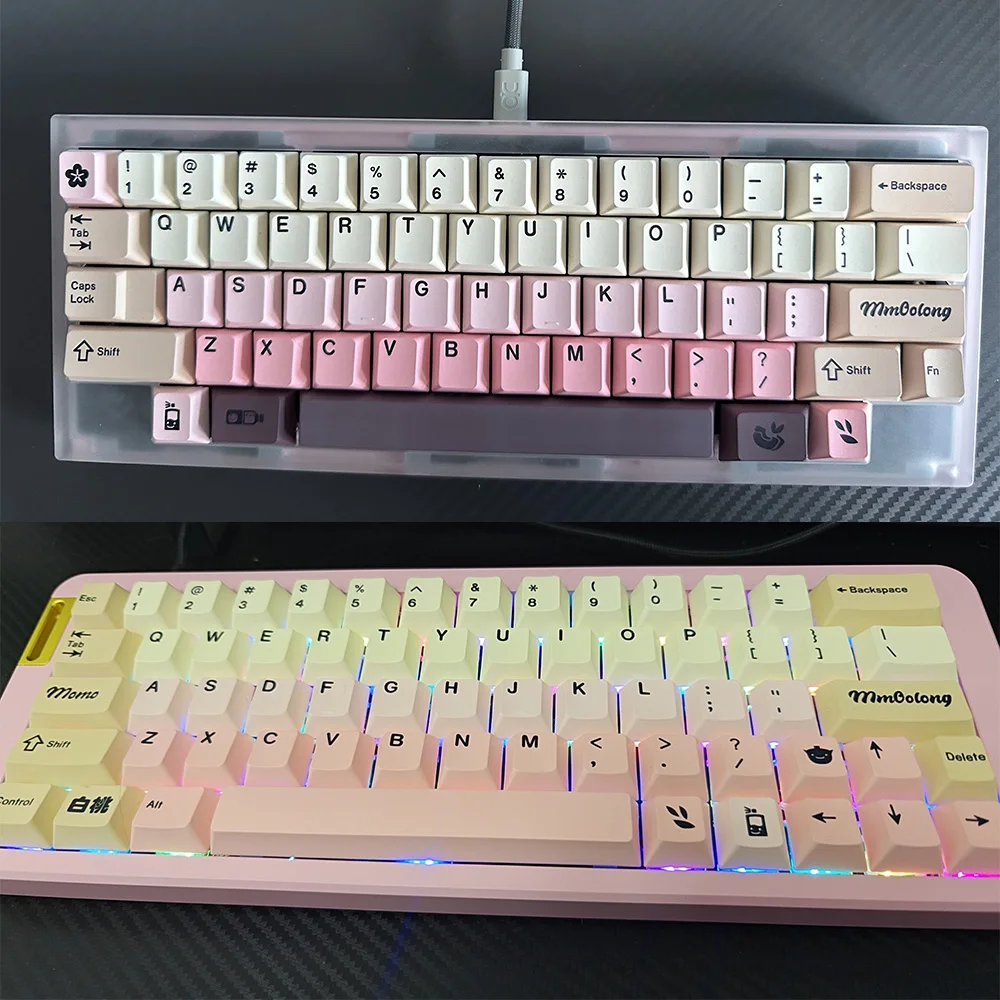 Mechanical Keyboard PBT Keycaps Cherry MX Switches Keycap Cherry Profile 87 61 104 68 75 108 Layoout Dye Sublimation Cap Custom