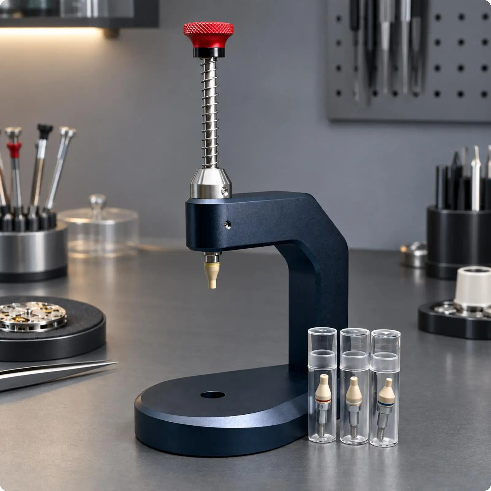 Single-Axis Watch Hand Press Precision Watch Hand Installation Press Interchangeable Needle Tips Stable for Watchmakers