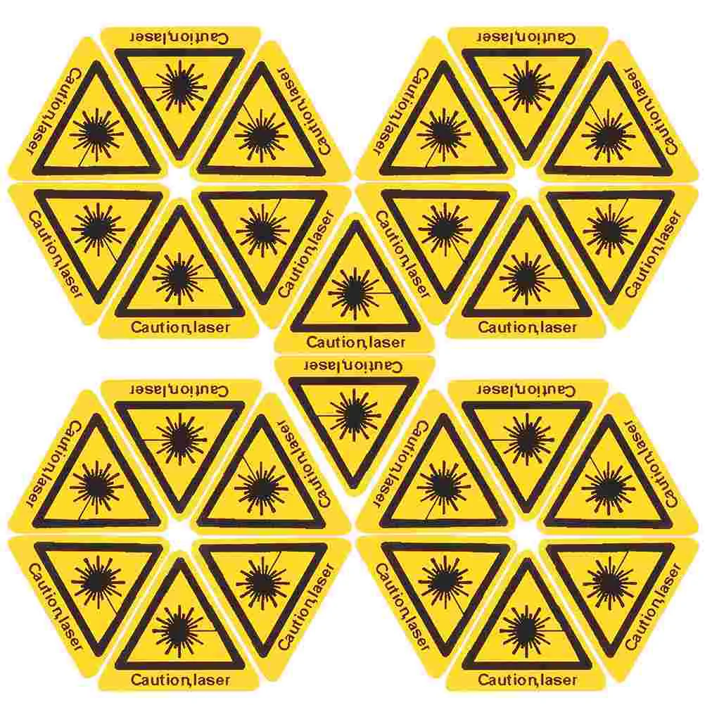 30 Pcs Safety Signs Decal Stickers Lighting Security Bright Caution Warning The Pvc Direct Decals