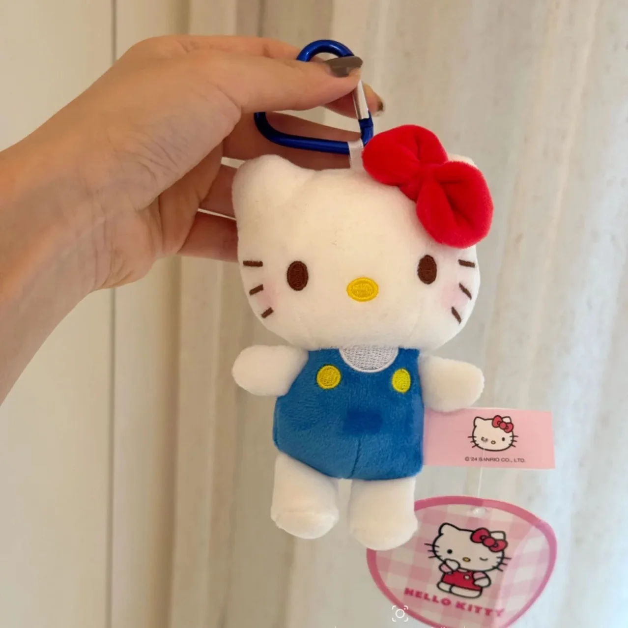 Hello Kitty Sanrio 15Cm Keychain Plush Angel Ins Doll Kawaii Pendant Anime Cartoon Plushie Toy Christmas Gifts For Children