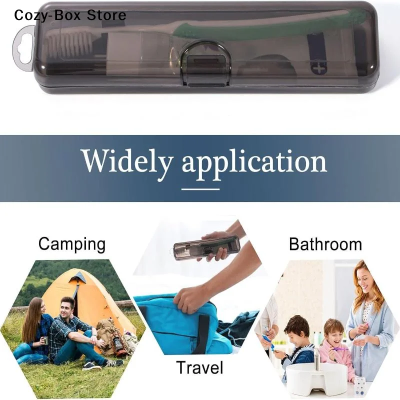 [ZY]Toothbrush Box Transparent Organizer Case Travel Portable Toothbrush Holder Plastic Toothpaste Box Storage Container[ZY] - view 3