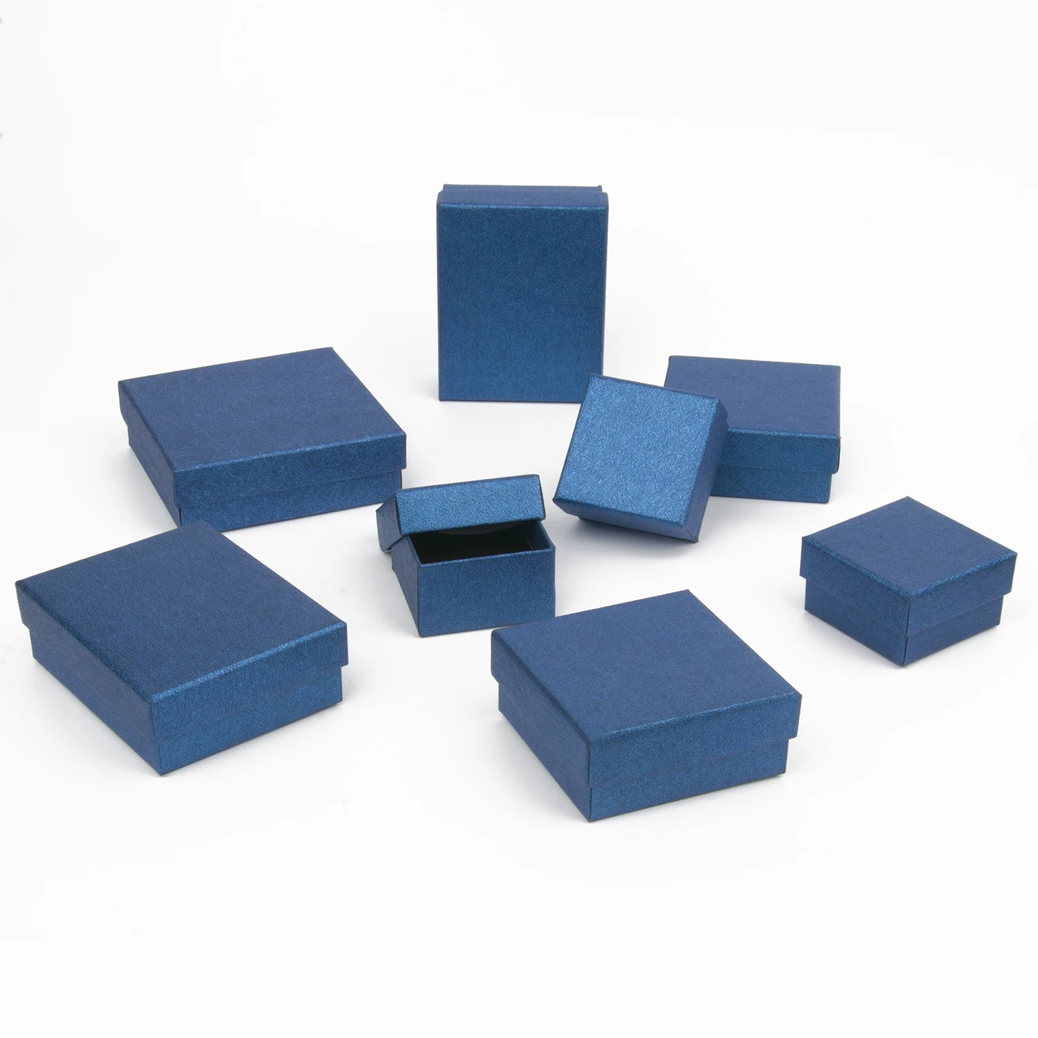 1PCS Royal Blue Square Jewelry Display Gifts Box Organizer Engagement for Ring Earring Brooch Necklace Bracelet Packaging Boxes