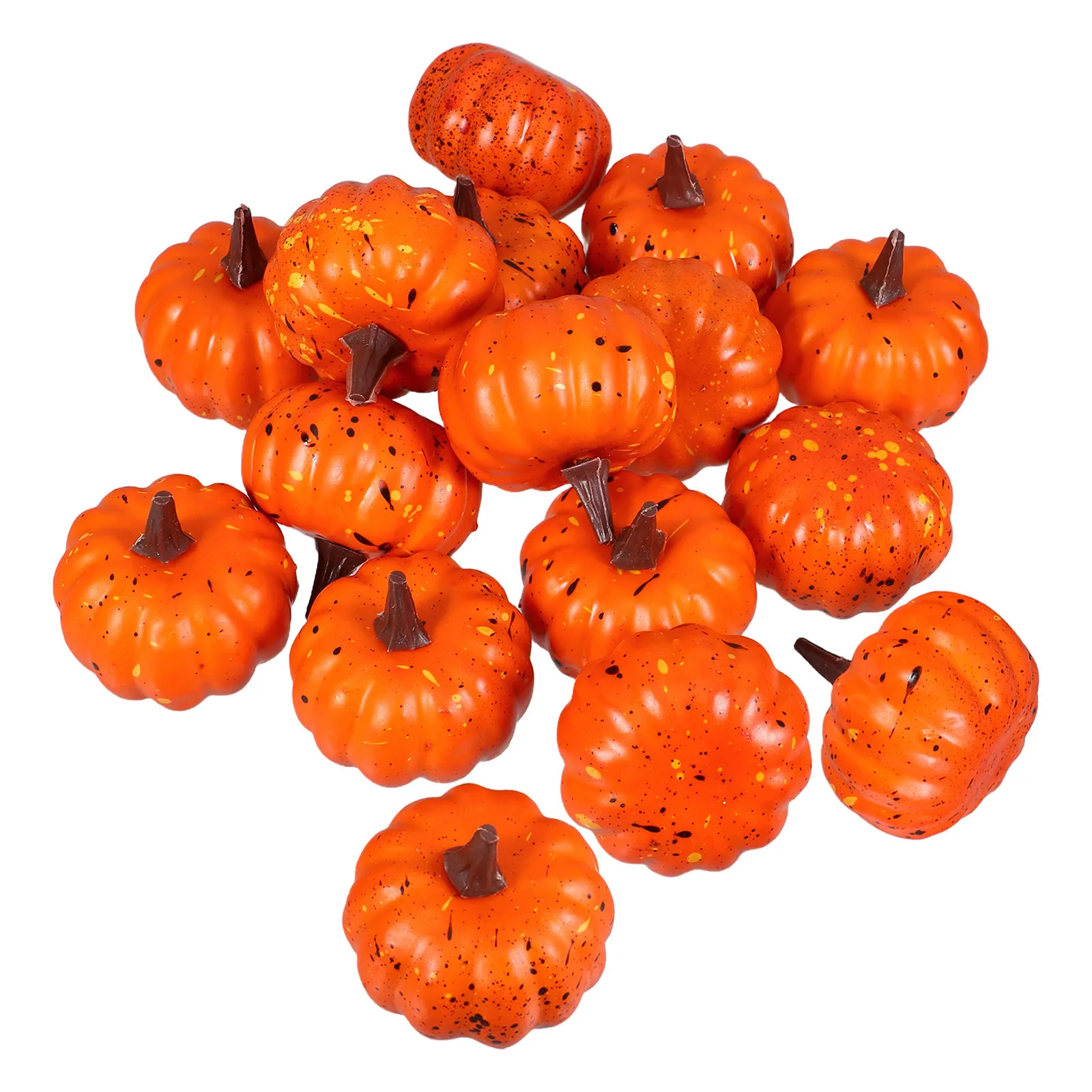 

16Pcs Foam Pumpkins Realistic Appearance for Autumn Decor Thanksgiving Party Halloween Centerpiece Home Festive Arrangement