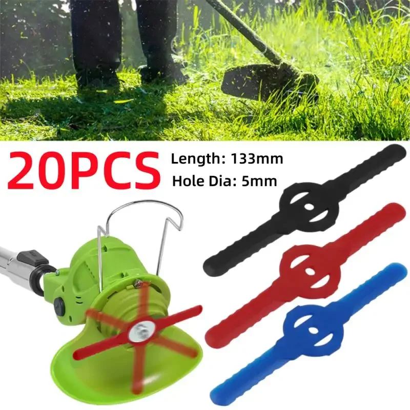 20pcs/lot Brush Cutter Blade Plastic Grass Trimmer Head Blades Electric Lawn Mower Garden Brushcutter Spare Parts