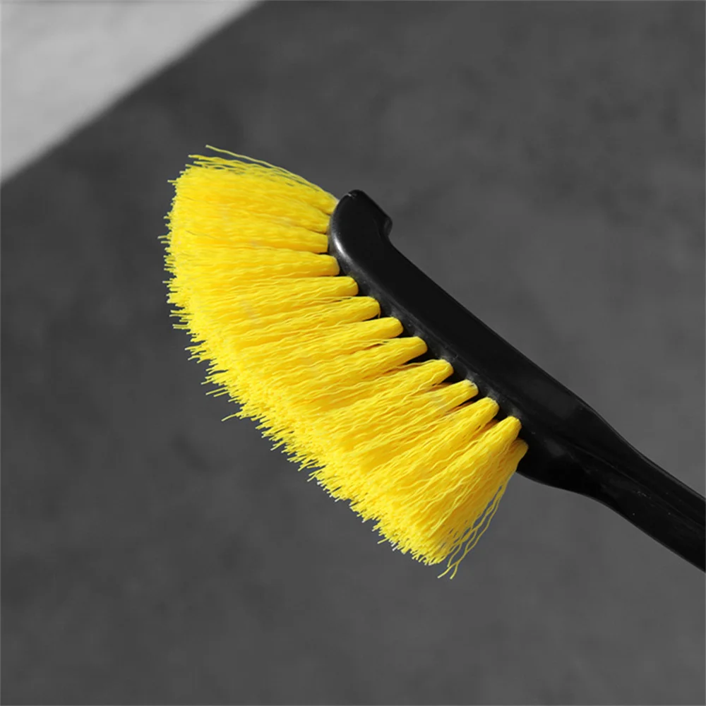 Car Wheel Tire Rim Detailing Brush Truck SUV Wheel Wash Cleaning Detail Brushes with Plastic Handle Auto Washing Cleaner Tools