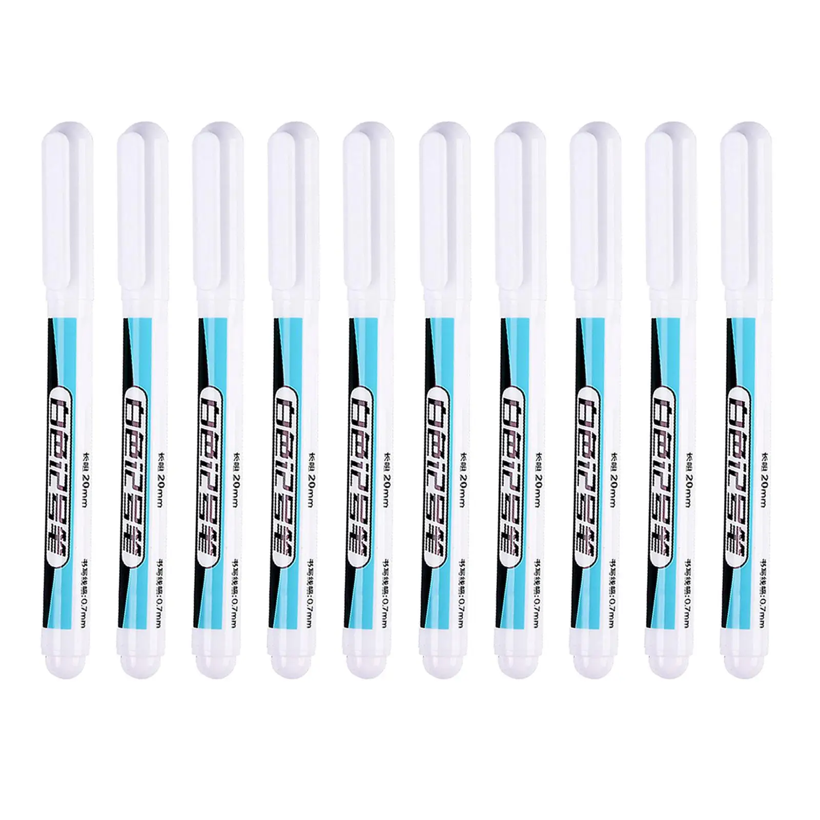 Waterproof Deep Hole Marker Pen with 20mm Long Tip - Pack of 10, and Versatile