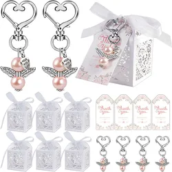 50/20/10pcs Baby Shower Favors Including Cute Angel Keychains Birthday Party Favors Wedding Favors for Guests