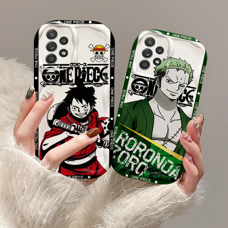 One Piece Luffy Cute Girl For Samsung A55 A54 A53 A52 A35 A34 A33 A32 A25 A24 A23 A22 A21S A15 A13 A14 5G Wave Oil Soft