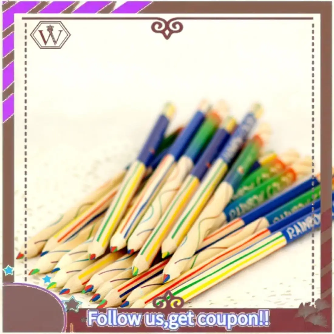 Новейшие 50 шт. карандаш радужного цвета 4 в 1 цветные карандаши для рисования, канцелярские принадлежности