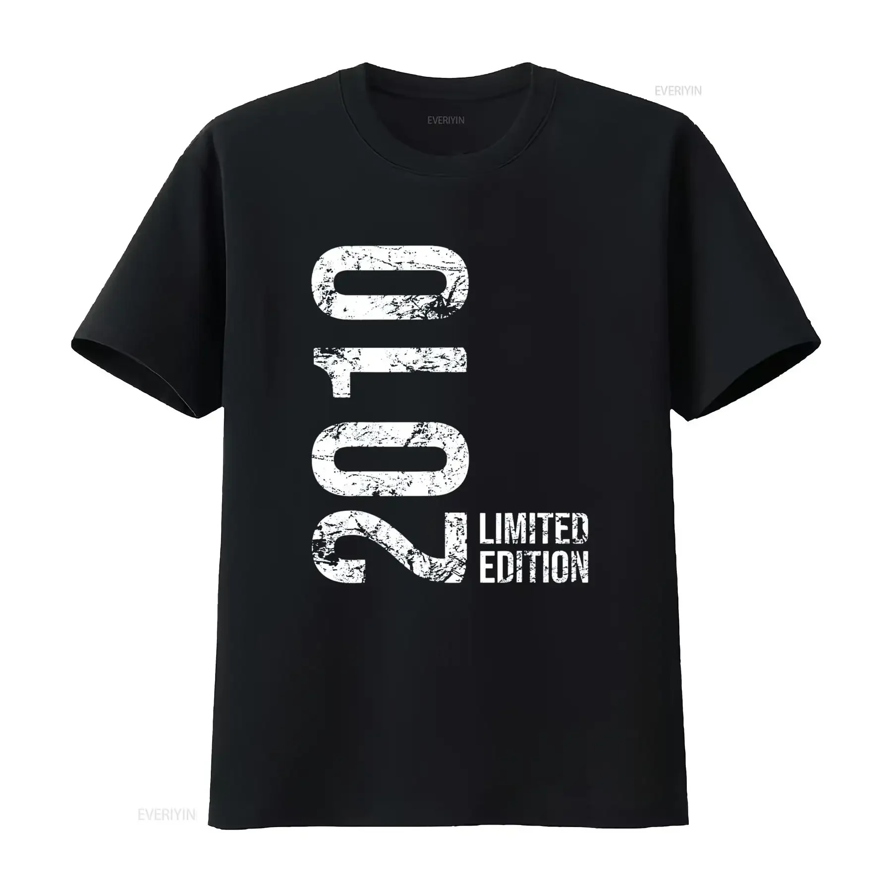 عيد الميلاد 14th 14 سنة فتاة صبي 2010 تي شيرت خمر غسلها أنيق لينة الرسم تنوعا لارتداء اليومي