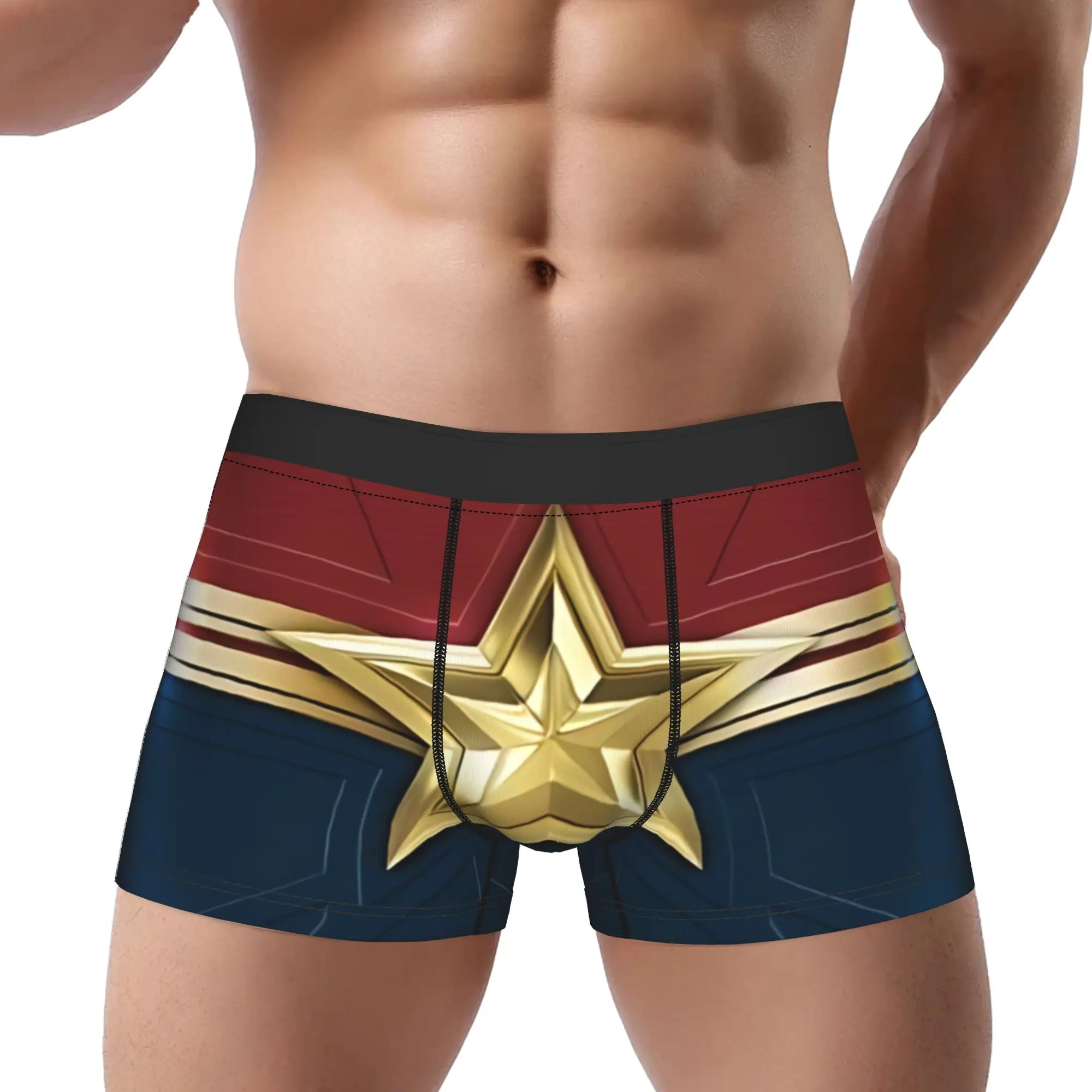 

adults 18 plus boxers Captain Marvel Underpants Breathbale Panties Male Underwear Print Shorts Boxer Briefs