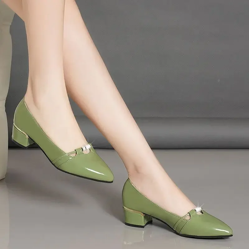 ladies green dress shoes Mae Edwardian (Green), 5 it can be easily controlled jianchi Women's Soft Leather Shoes