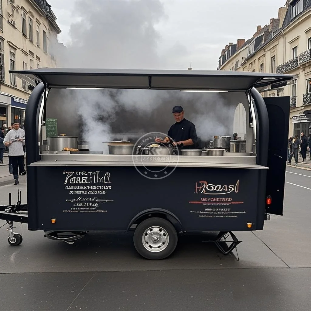 

Fully Equipped Caravan Bar mobile horse trailer Ice Cream Cart Pizza Fast Taco Food Truck food trailer with Full Kitchen