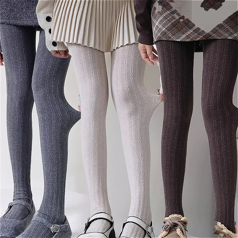 

Vintage Twists Pattern Light Slim Autumn Winter High Waist Tights Y2K Japanese Pantyhose Women Lolita Fashion Stocking Leggings