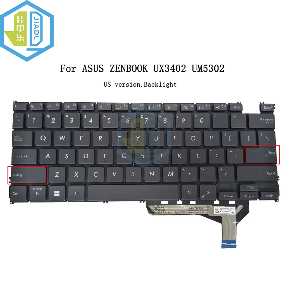 UK LA US BR Backlit Notebook Keyboard For ASUS Zenbook 14 OLED