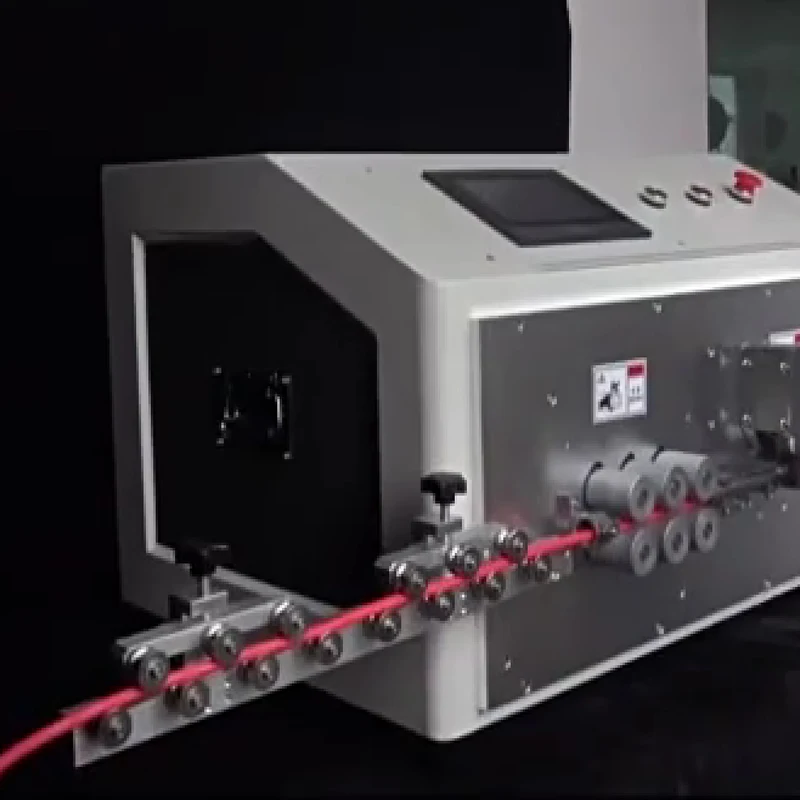 LY 225 Touch Screen Servo Motor 6 Wheels Pneumatic Fully Automatic Wire Stripping And Bending Integrated Machine For PVC