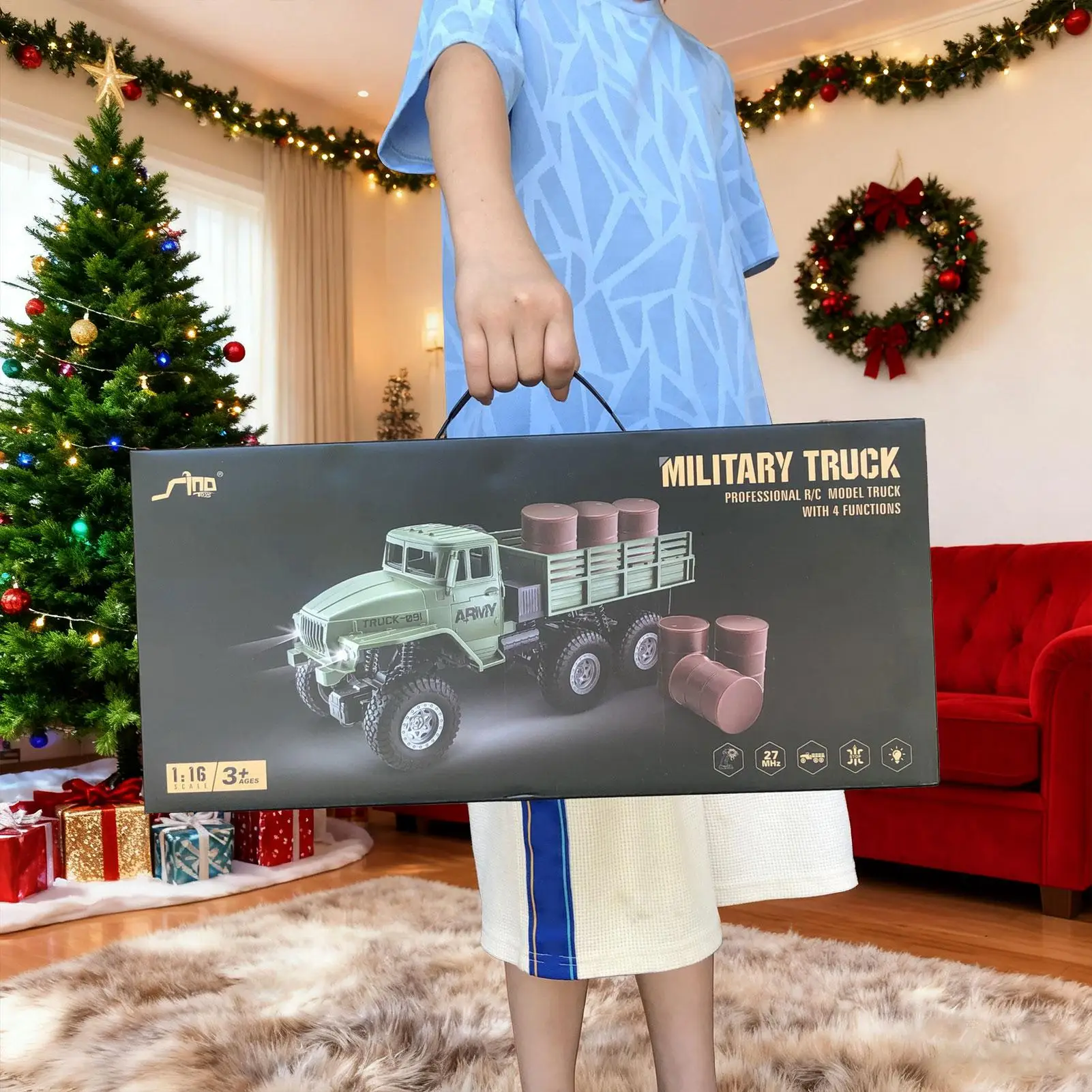 

RC Cars RC Toy Truck For Boys Musical Toys With Light For Boys Toddler Adults Birthday Christmas Outdoor Road Racing