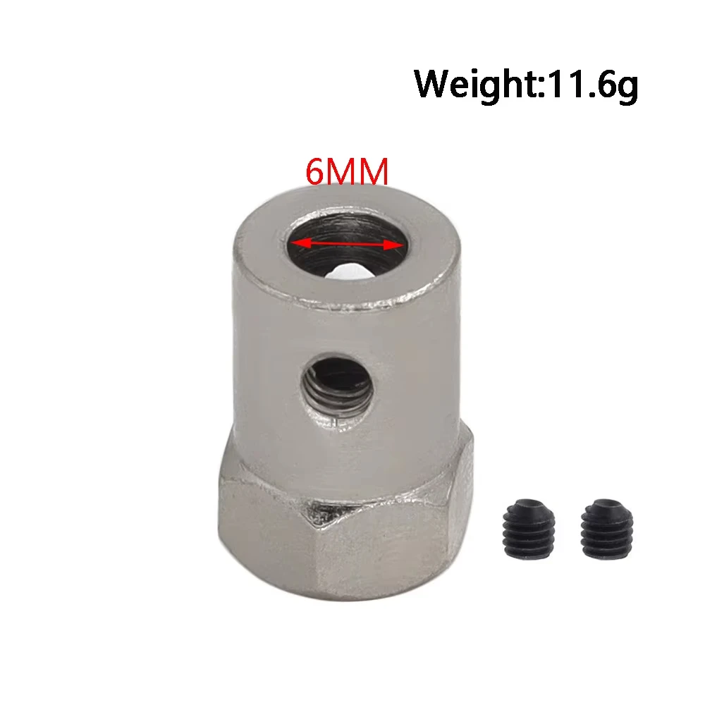 Metalowe sześciokątne złącze galwanizowane, twardy łącznik oponowy 2/3/3.17/4/5/6/7/8mm, sprzęgło do redukcji wału silnika, robota, inteligentnego koła.