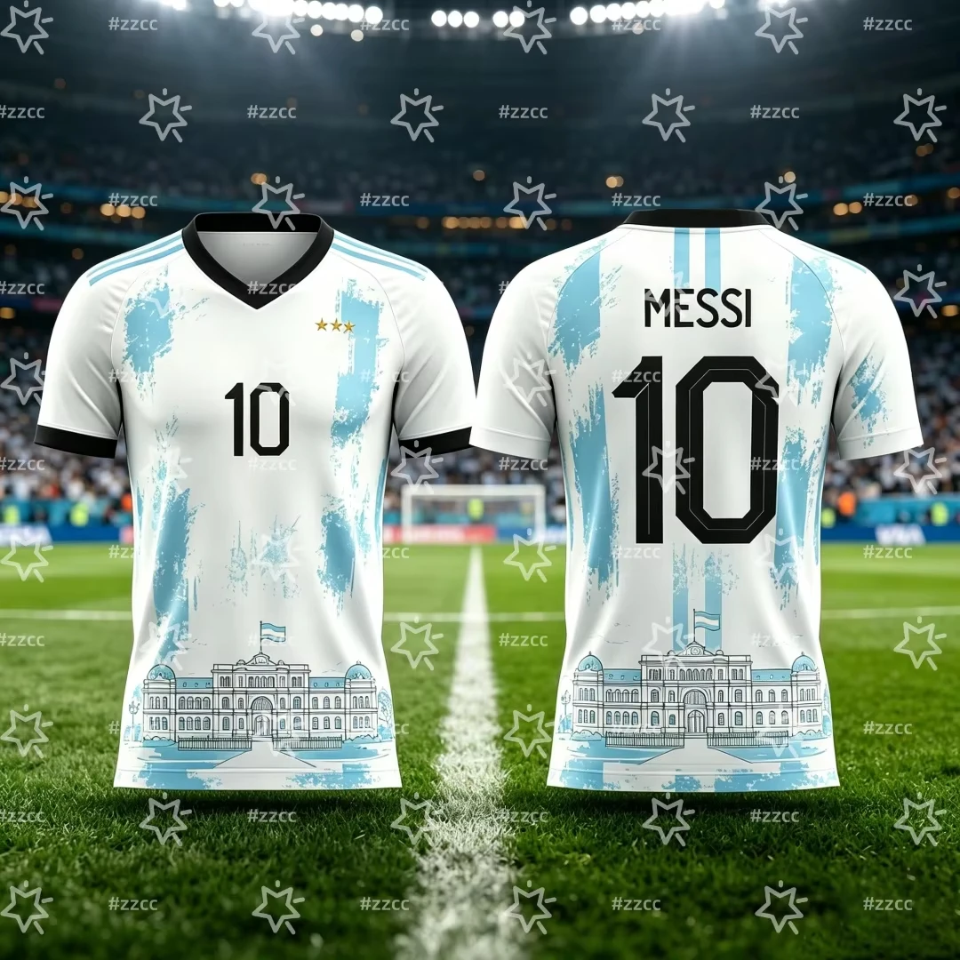 Maillot de football commémoratif Messi Argentine 2026, T-shirt de sport d'été pour homme, Vêtements pour enfants, Tee-shirt Y2K, Maillot de cyclisme pour femme ﻿