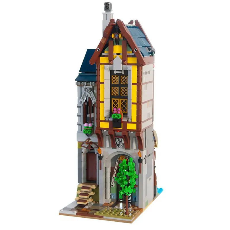 MOC-93395 blocos medievais smithy blocos de construção montam pequenas partículas tijolo arquitetura montagem criativa construção