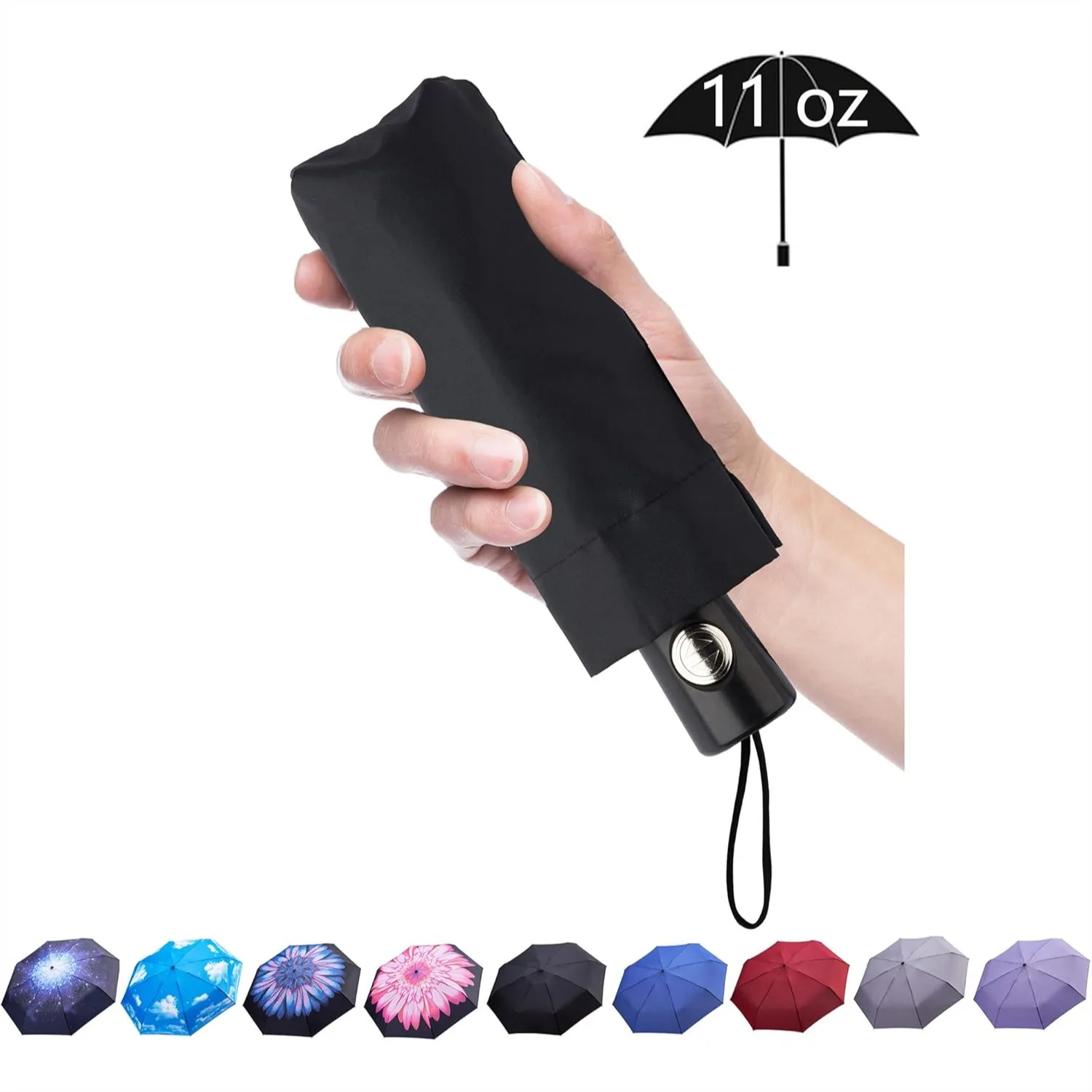 

Mini Travel Umbrella Auto Open Close Compact Lightweight Folding Umbrella for Women Men