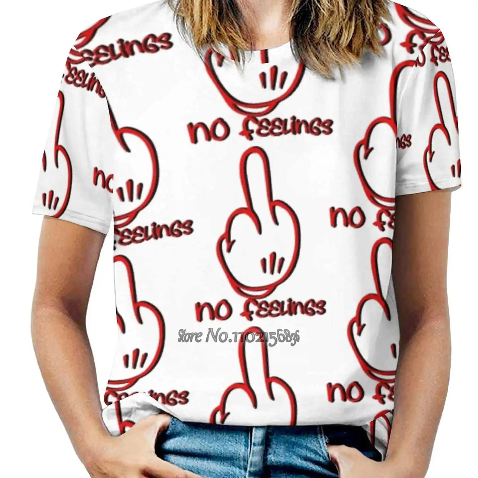 Geen Gevoelens Voor De Haters Vrouwen T-shirt Terug Vetersluiting Casual Korte Mouw Tops Zomer Tees Geen Gevoelens 2020 Zwart Eigendom trendy