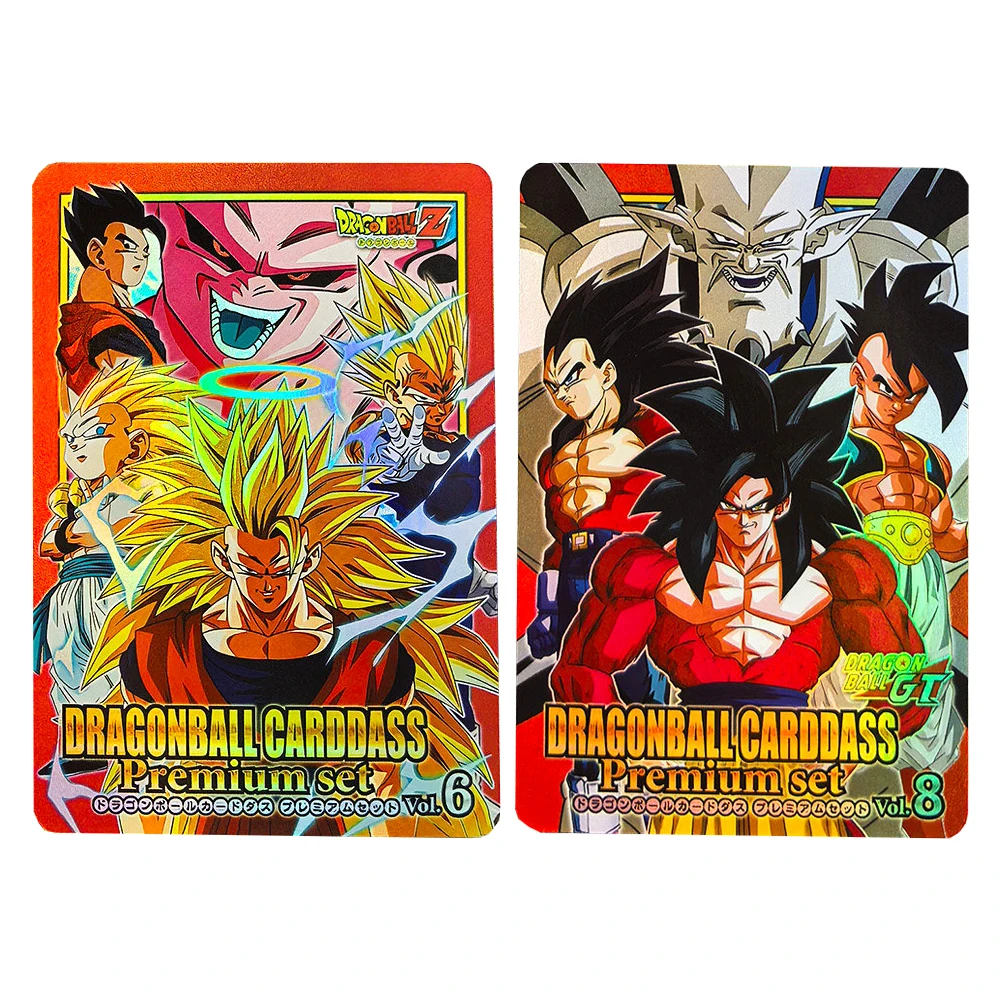 DIY homemade 10PCS/SET Son Goku Super Saiyan Piccolo Bejita Yonsei Bulma Colorful Glitter Gauze Sparkle Collectible Cards