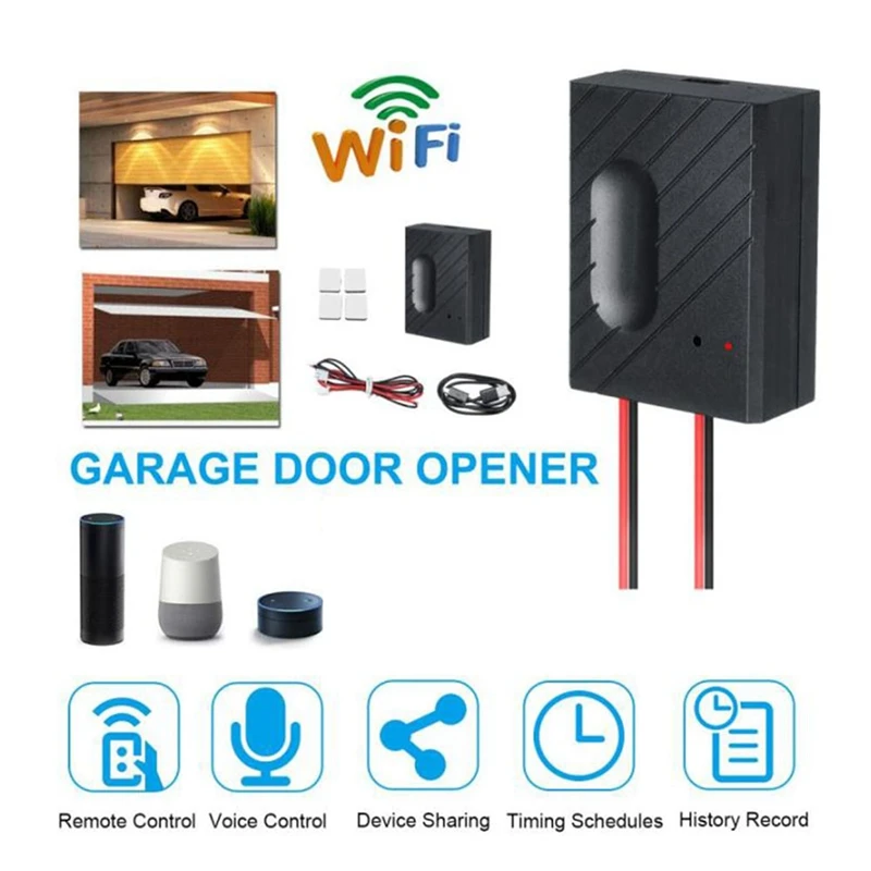 Wifi Smart Switch Garage Door Controller Compatible Garage Door Opener Smart Phone Remote Control Timing Function