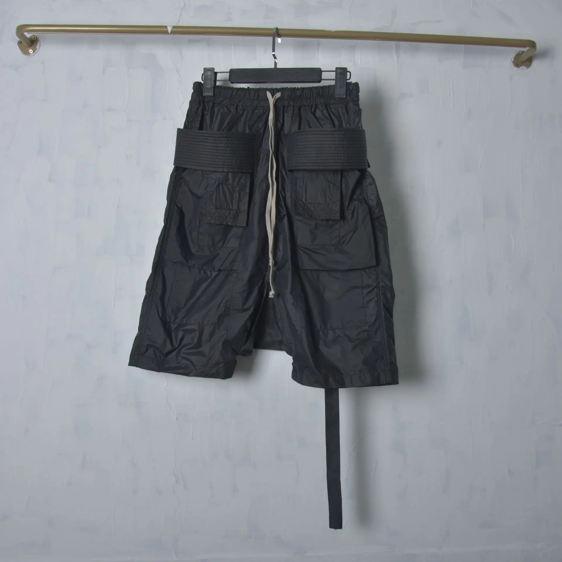 Men's Short Harem Gothic Style Men Clothing Casual Summer Loose Black Nylon High Street Classic Designer Shorts