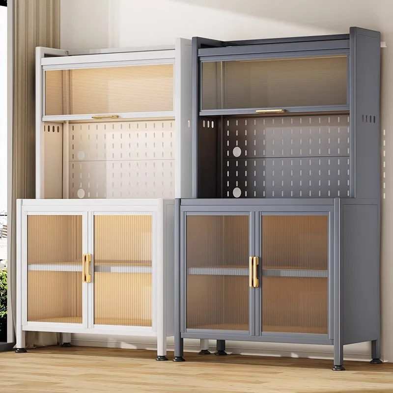 Upturn door, side cabinet, hole board, kitchen, shelf, multi-layer, floor