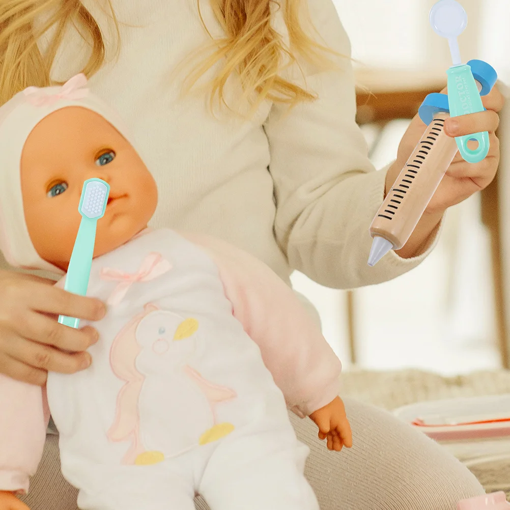 Giocattoli orali per bambini Kit di strumenti dentali per i più piccoli Fai finta di dentisti Strumenti di bomboniera per bambini Gioco di ruolo medico Imitazione di infermiere di plastica