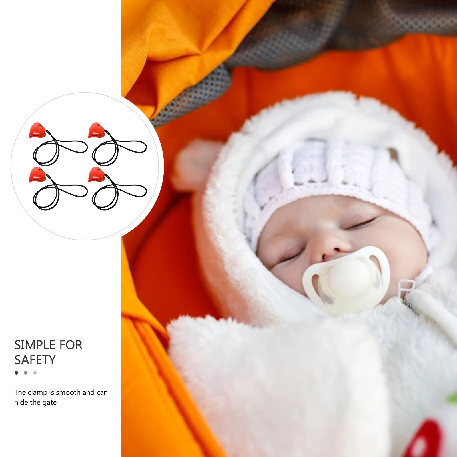 

2 Sets Heart Shape Anti-Kicking Quilt Clips Baby Stroller Accessories Blanket Holders Multifunctional Pram Plastic Pushchair